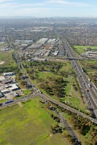 Aerial Image of WEST GATE FREEWAY LOOKING EAST TO MELBOURNE CBD