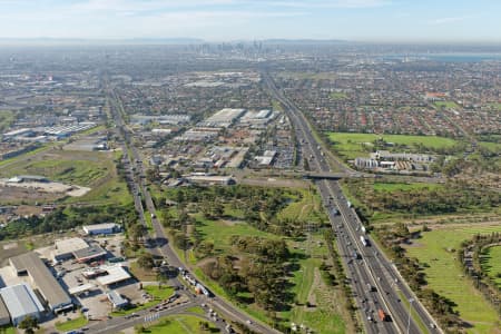 Aerial Image of WEST GATE FREEWAY LOOKING EAST TO MELBOURNE CBD