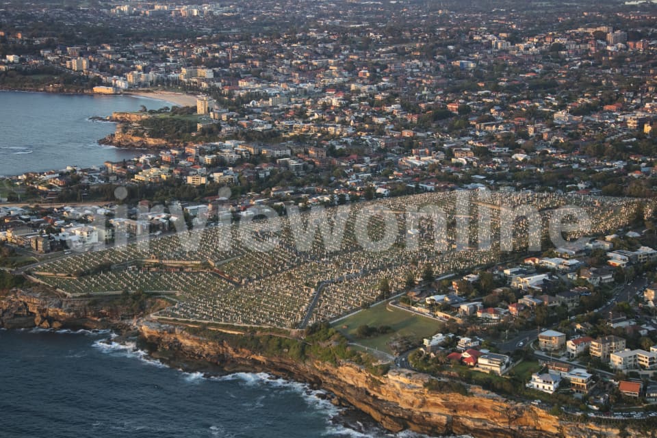 Aerial Image of Waverley Cemetery At Dawn