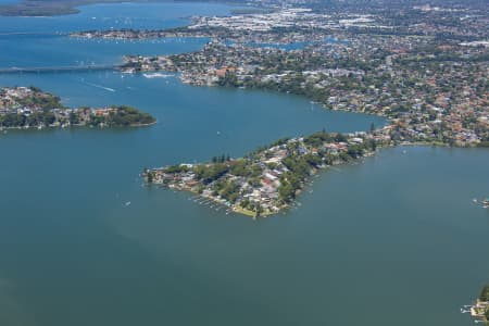 Aerial Image of KANGAROO POINT NEW SOUTH WALES WATER FRONT HOMES