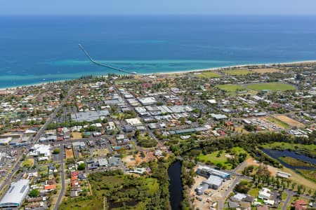 Aerial Image of BUSSELTON LOOKING NORTH-EAST OVER JETTY