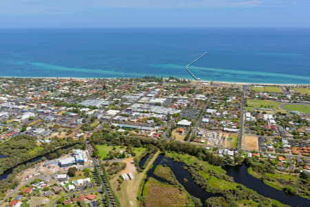 Aerial Image of BUSSELTON LOOKING NORTH-WEST OVER JETTY