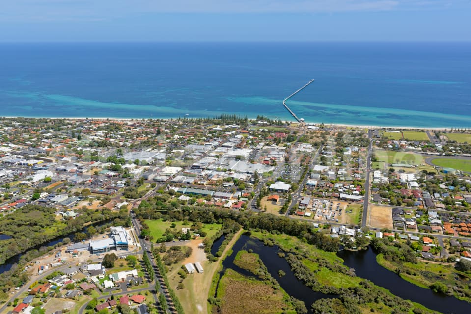 Aerial Image of Busselton Looking North-West Over Jetty