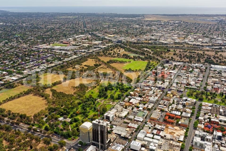 Aerial Image of Adelaide South Parklands Looking South-West