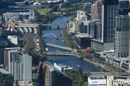 Aerial Image of YARRA RIVER MELBOURNE CBD