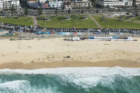 Aerial Image of BONDI BEACH ON A SUNDAY MORNING