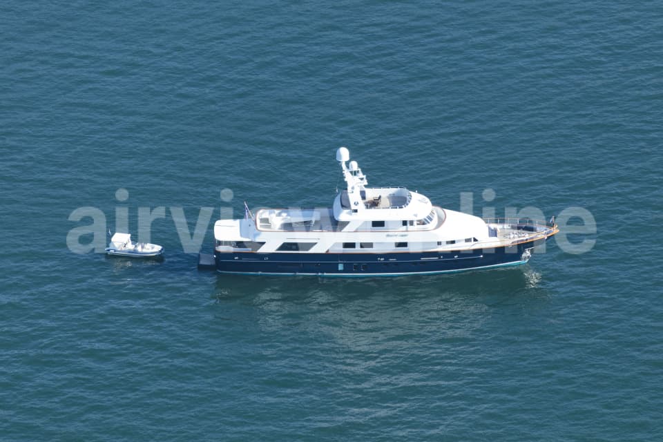 Aerial Image of Shirley Anne Super Yatch