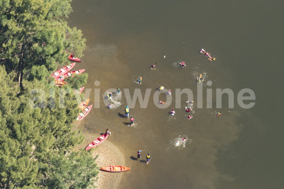 Aerial Image of Nepean River Kayakers