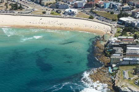 Aerial Image of BONDI BEACH SURFING SERIES AND BEACH BATHERS