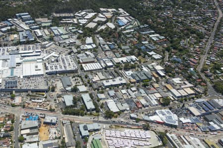 Aerial Image of WARRINGAH MALL AND SURROUNDING INDUSTRIAL AREA BROOKVALE