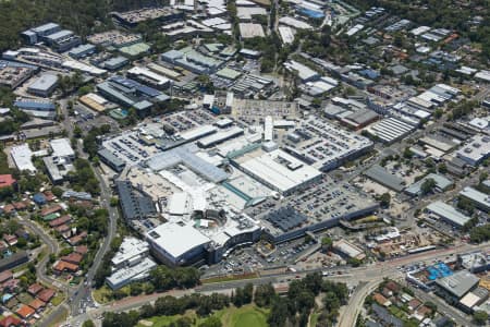 Aerial Image of WARRINGAH MALL AND SURROUNDING INDUSTRIAL AREA BROOKVALE