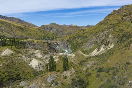 Aerial Image of FLYING LOW SHOTOVER RIVER, SKIPPERS, OTAGO, NEW ZEALAND