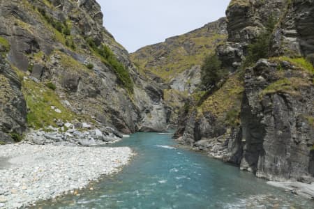 Aerial Image of FLYING LOW SHOTOVER RIVER, SKIPPERS, OTAGO, NEW ZEALAND