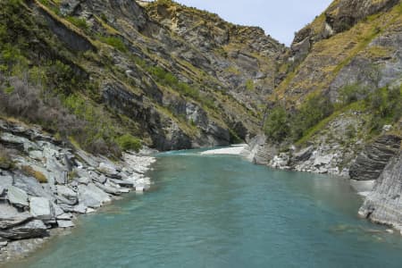 Aerial Image of FLYING LOW SHOTOVER RIVER, SKIPPERS, OTAGO, NEW ZEALAND