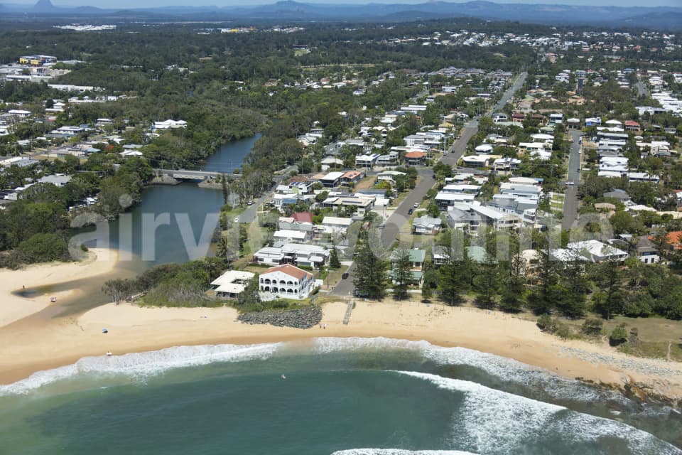 Aerial Image of Dicky Beach And Currimundi, Sunshine Coast Queensland