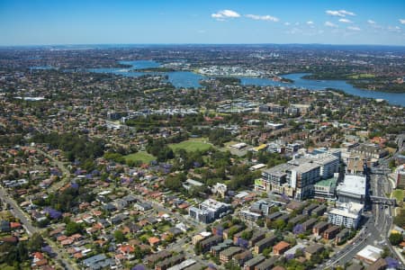 Aerial Image of TOP RYDE SHOPPING CENTRE AND SURROUNDS