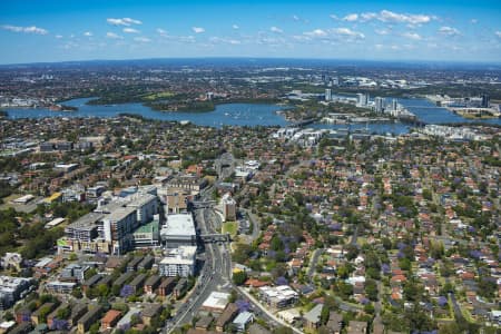 Aerial Image of TOP RYDE SHOPPING CENTRE AND SURROUNDS