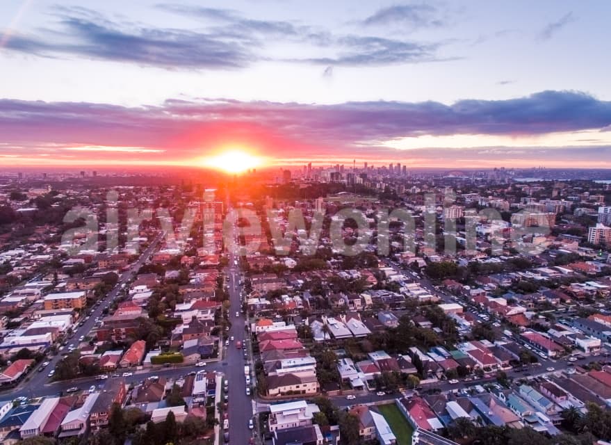 Aerial Image of Bondi Aerial Sunset