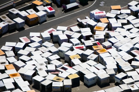 Aerial Image of BAGGAGE CARTS AT MASCOT