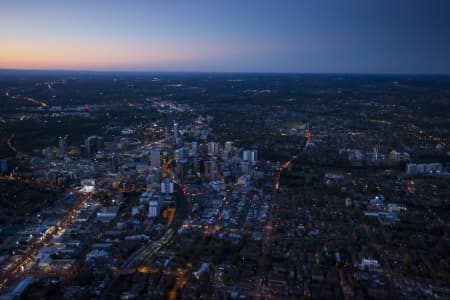 Aerial Image of PARRAMATTA DUSK AND NIGHT