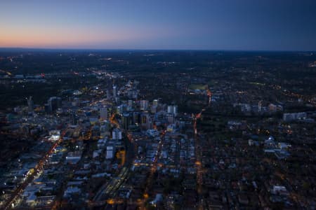 Aerial Image of PARRAMATTA DUSK AND NIGHT