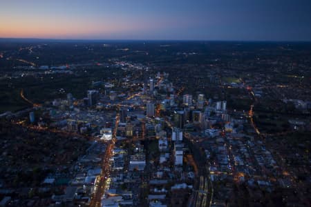 Aerial Image of PARRAMATTA DUSK AND NIGHT