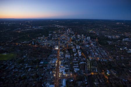 Aerial Image of PARRAMATTA DUSK AND NIGHT