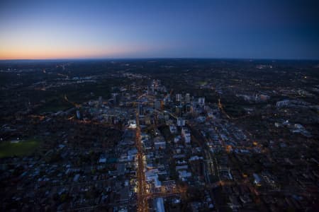 Aerial Image of PARRAMATTA DUSK AND NIGHT