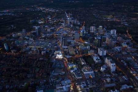 Aerial Image of PARRAMATTA DUSK AND NIGHT