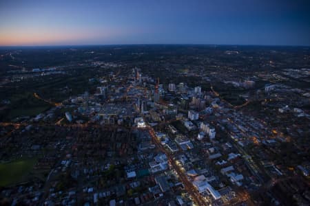 Aerial Image of PARRAMATTA DUSK AND NIGHT