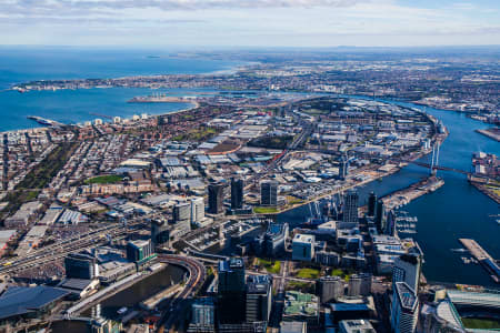 Aerial Image of MELBOURNE LOOKING WEST
