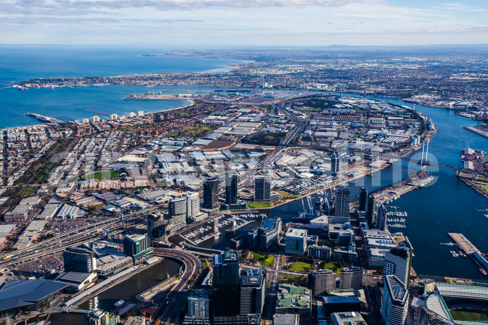 Aerial Image of Melbourne Looking West