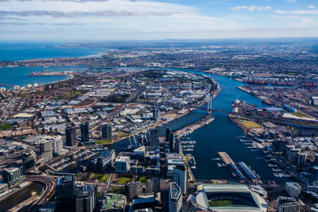 Aerial Image of MELBOURNE LOOKING WEST