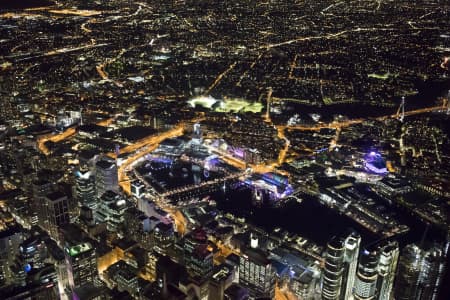 Aerial Image of DARLING HARBOUR NIGHT SHOOT AT VIVID