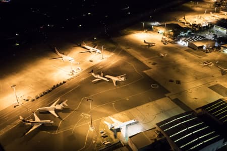 Aerial Image of SYDNEY AIRPORT NIGHT SHOT