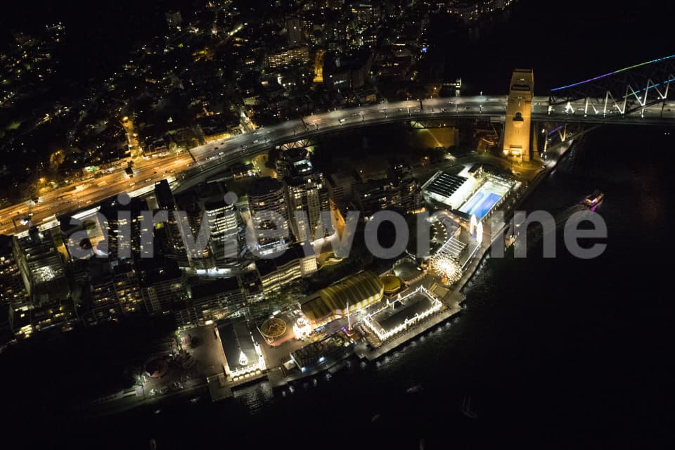 Aerial Image of Luna Park Vivid Night Shoot