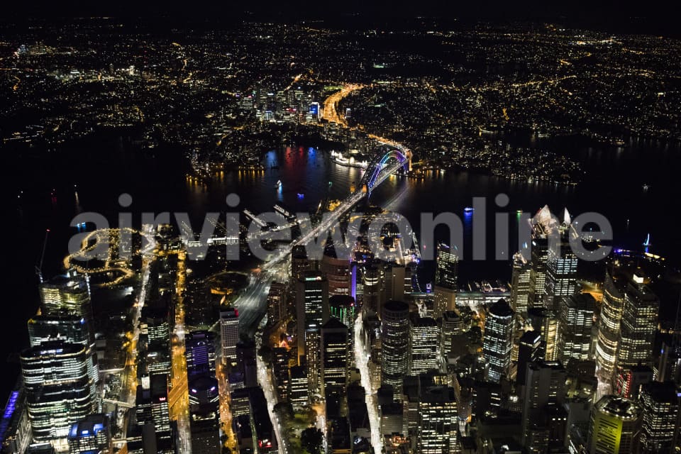Aerial Image of Sydney CBD Vivid