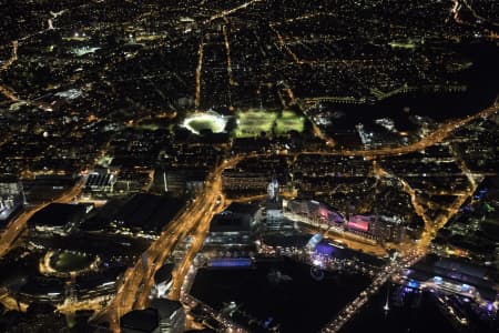 Aerial Image of DARLING HARBOUR NIGHT SHOOT AT VIVID