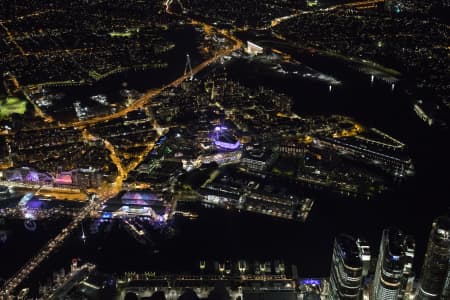 Aerial Image of DARLING HARBOUR NIGHT SHOOT AT VIVID