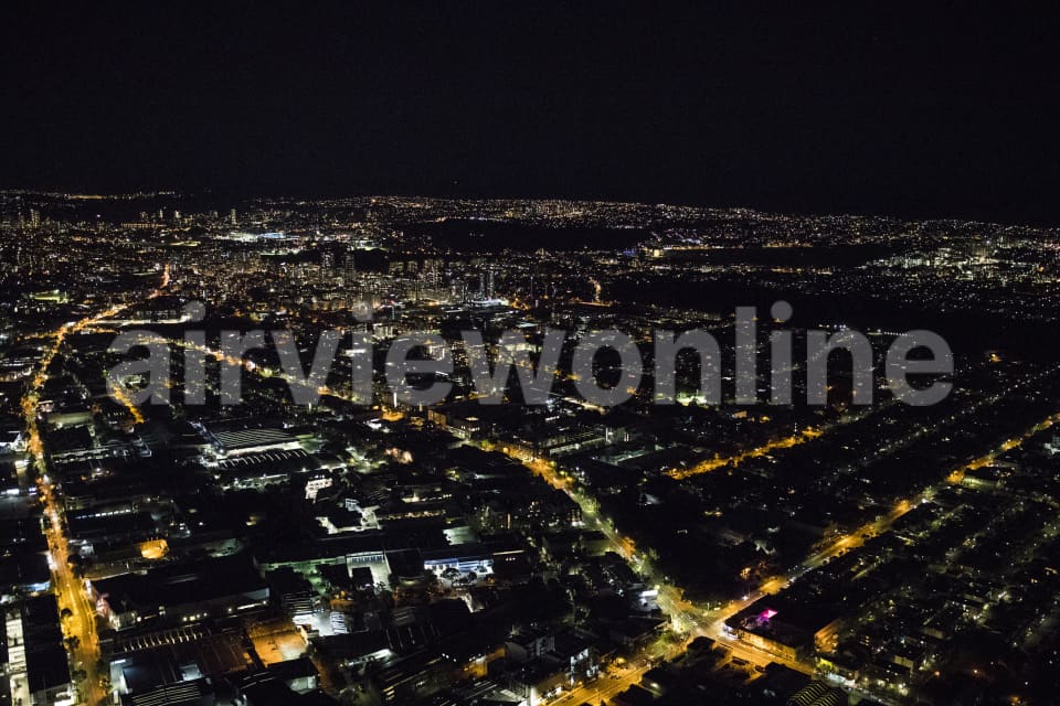 Aerial Image of Zetland Night Shot