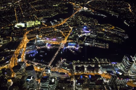 Aerial Image of DARLING HARBOUR NIGHT SHOOT AT VIVID