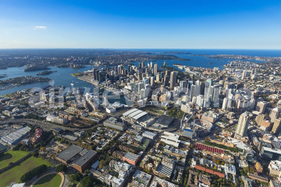 Aerial Image of Darling Harbour To Sydney CBD
