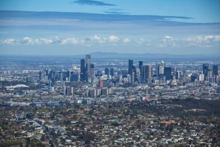 Aerial Image of KEW EAST TO MELBOURNE CBD