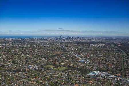 Aerial Image of KEW EAST TO MELBOURNE CBD