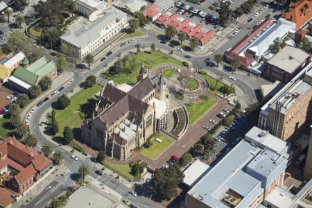 Aerial Image of ST MARY\'S CATHERDRAL PERTH AND SURROUNDS