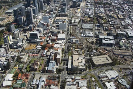 Aerial Image of ST MARY\'S CATHERDRAL PERTH AND SURROUNDS