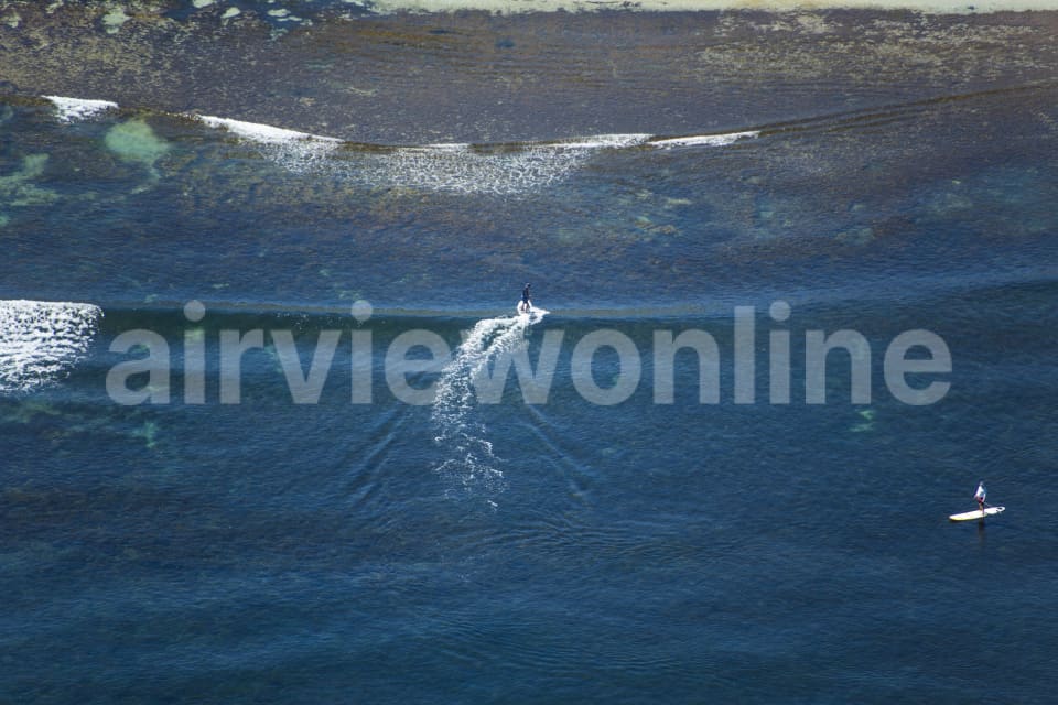 Aerial Image of Paddle Boarding At Cottesloe