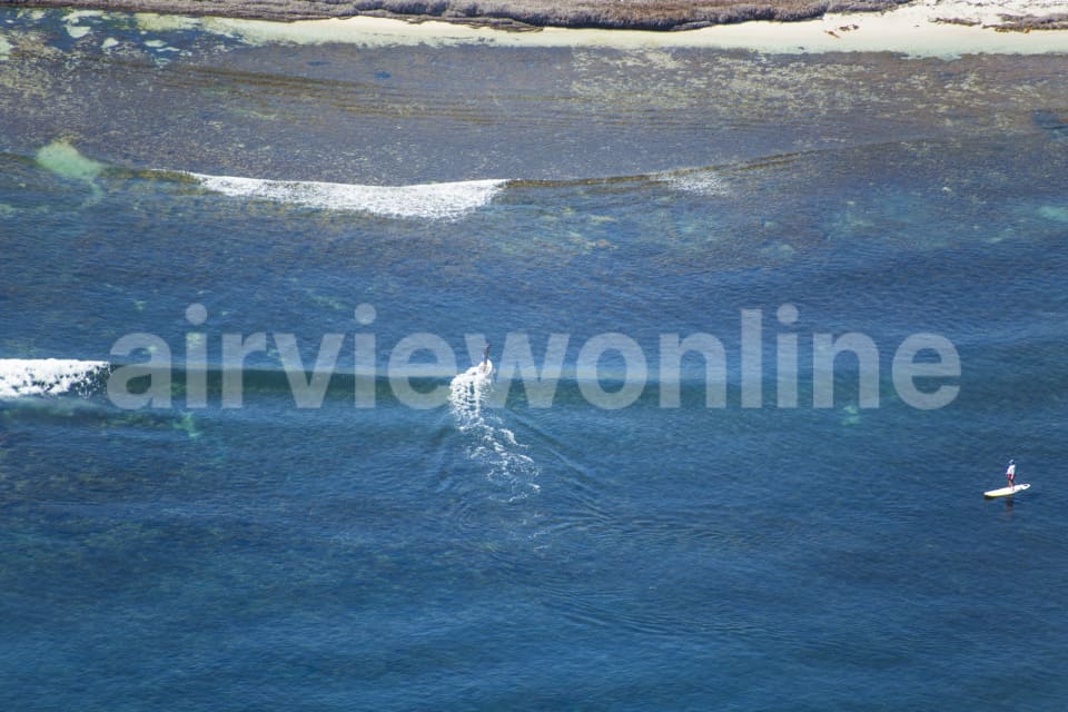 Aerial Image of Paddle Boarding At Cottesloe