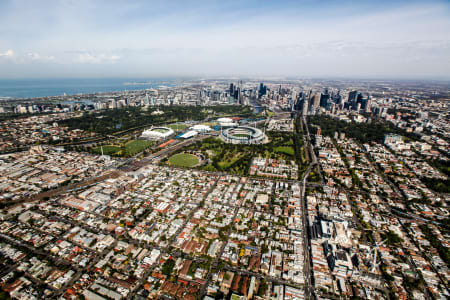 Aerial Image of MELBOURNE FROM THE EAST.