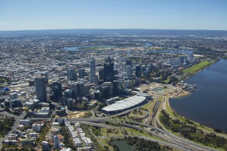 Aerial Image of PERTH CBD FROM WEST PERTH